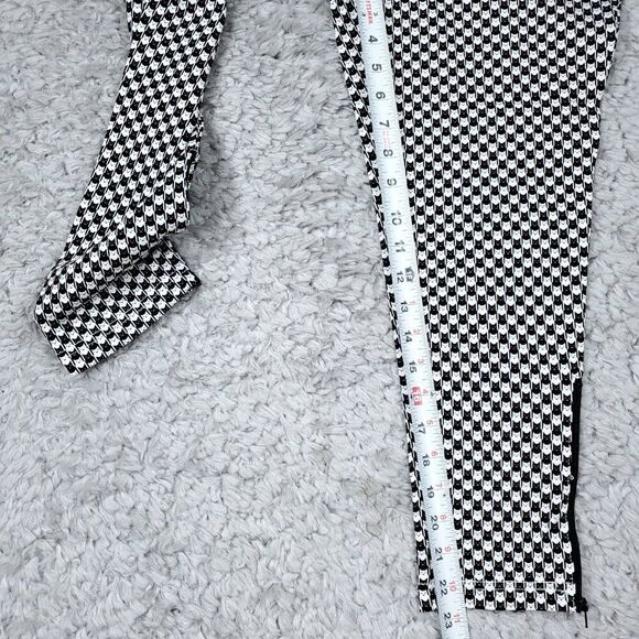 Betabrand Small Short Petite Skinny Leg Pencil Dress Pants Catstooth Black White - Picture 9 of 10